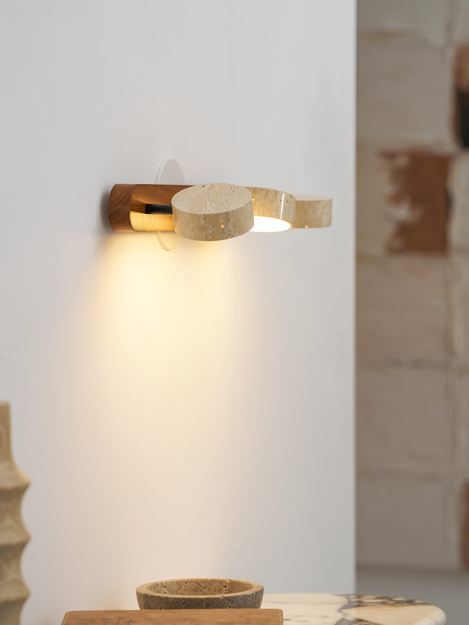 Neramere Travertine Duo Indoor Wall Light
