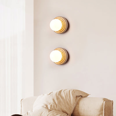 Valuella Travertine Globe Wall Lamp / Ceiling Light