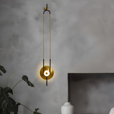 Ivory Modern Minimalist Ring Marble Wall Light