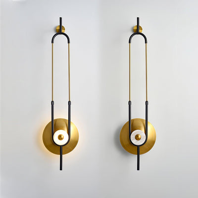 Ivory Modern Minimalist Ring Marble Wall Light