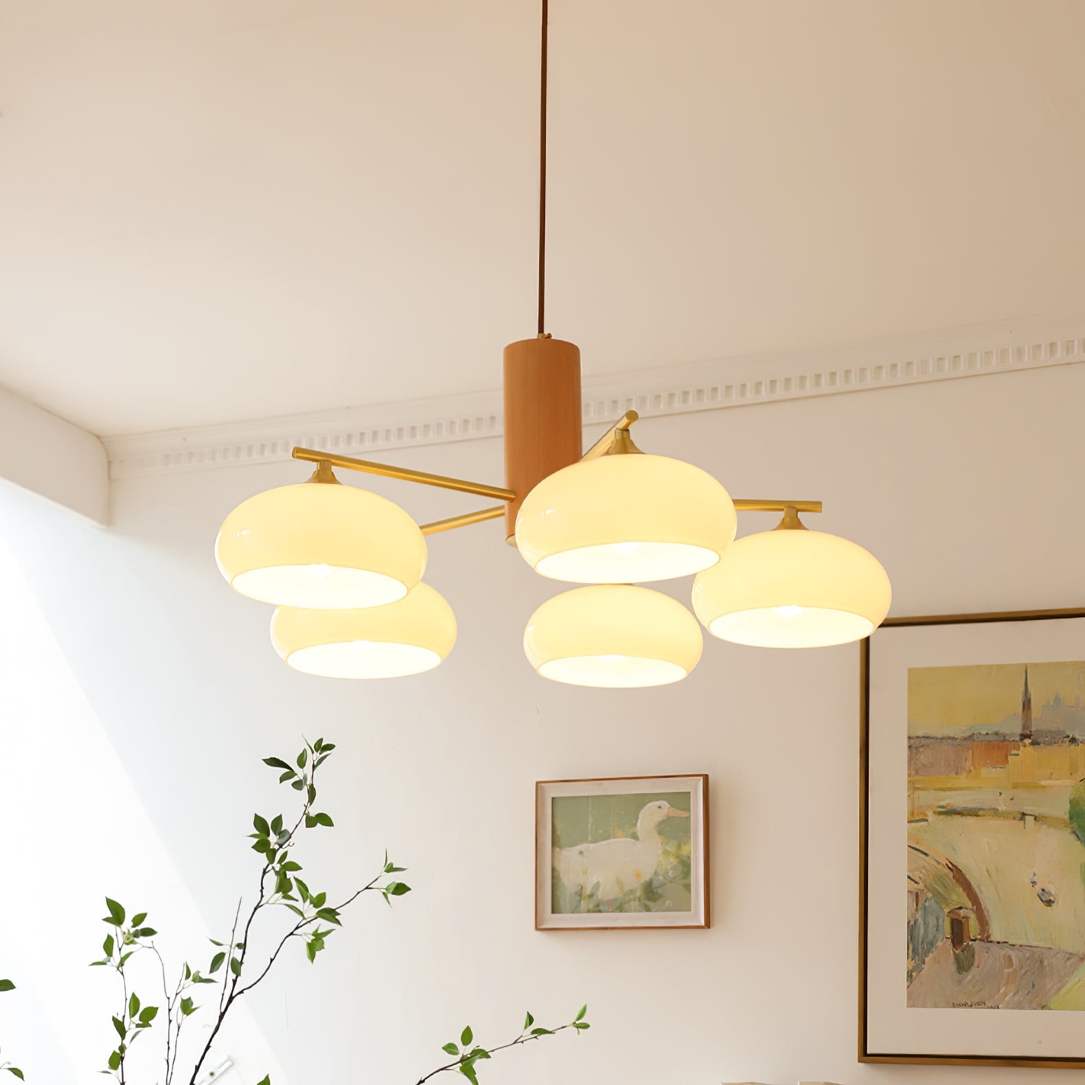 Clairview Elliptical Persimmon Chandelier