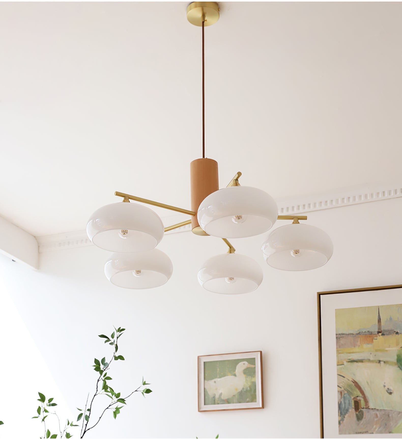 Clairview Elliptical Persimmon Chandelier