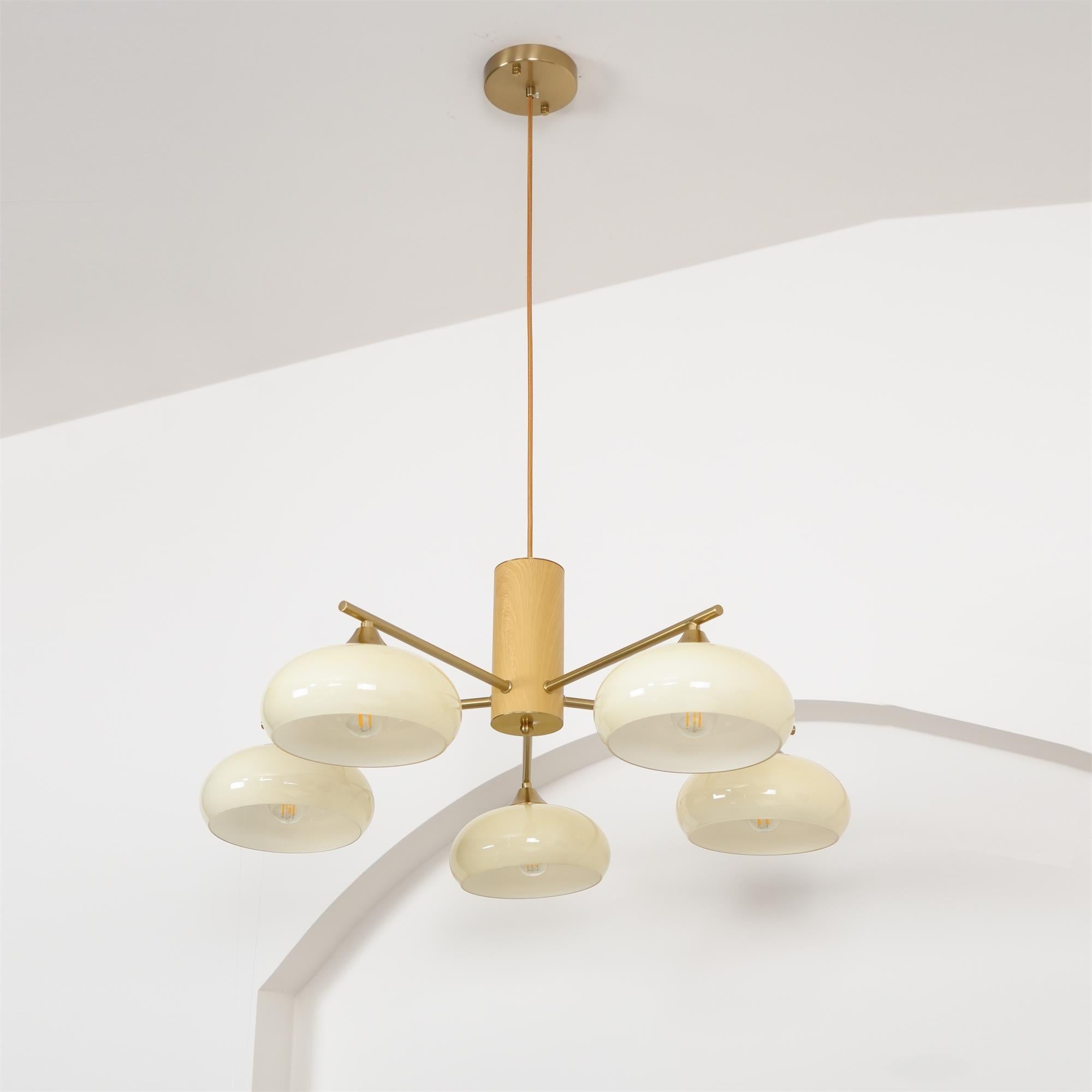 Clairview Elliptical Persimmon Chandelier