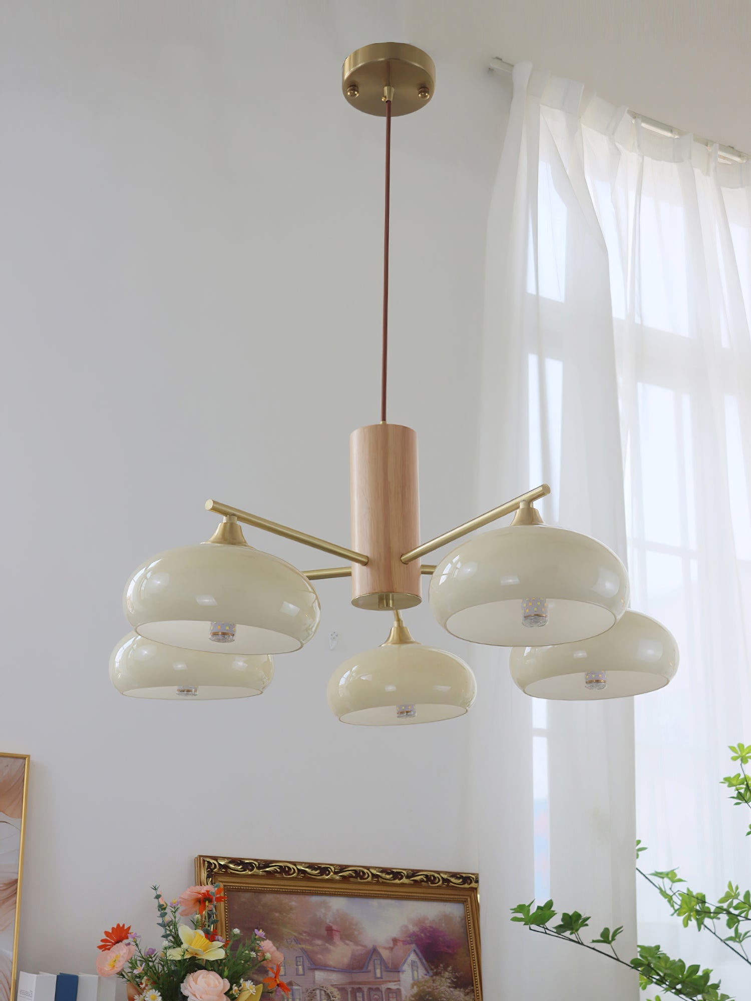Clairview Elliptical Persimmon Chandelier