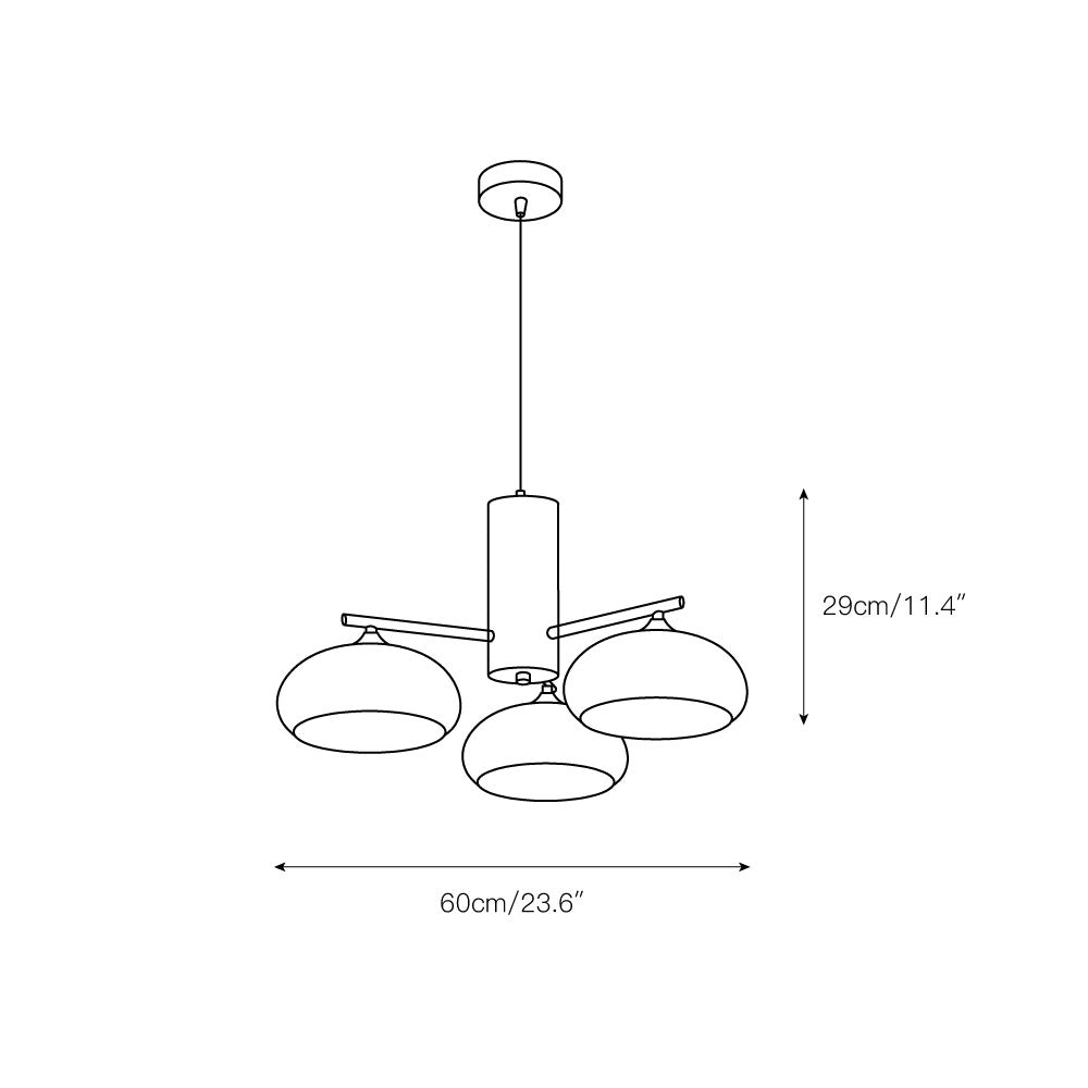 Clairview Elliptical Persimmon Chandelier