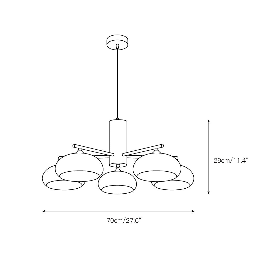 Clairview Elliptical Persimmon Chandelier