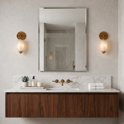 Marstone Scallop Alabaster Indoor Wall Light