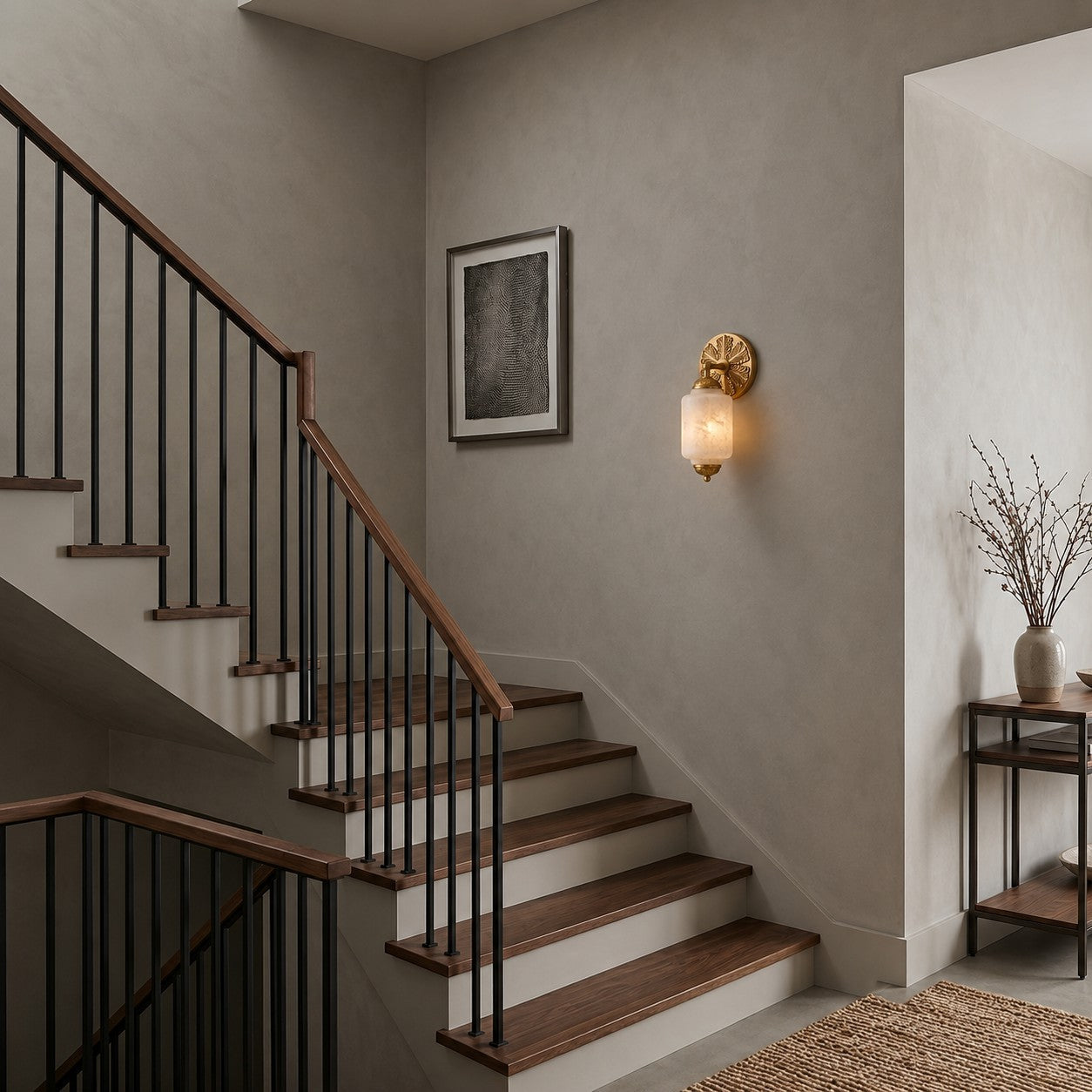 Marstone Scallop Alabaster Indoor Wall Light