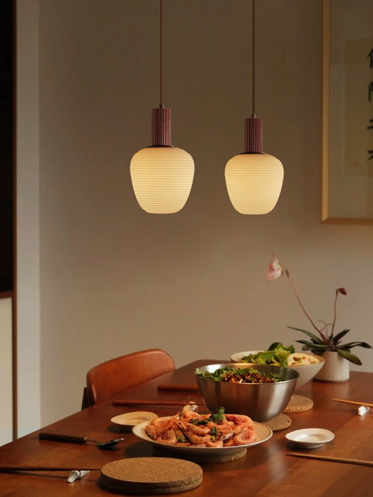 Sorelelle Grooved Opal Pendant Lamp