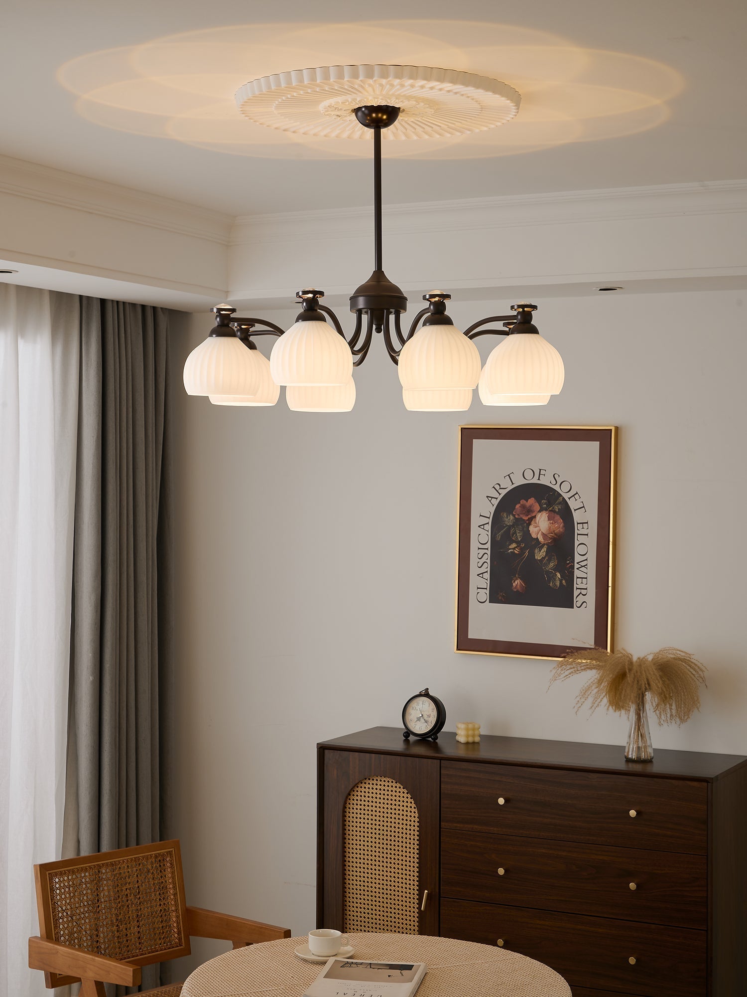 Calaeor Premium Elegance Glass Chandelier