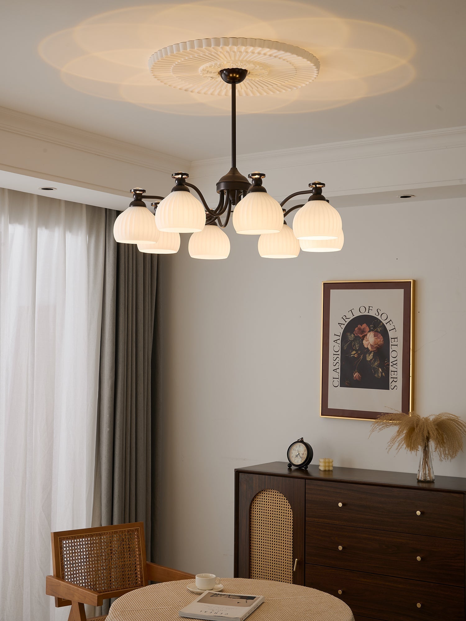Calaeor Premium Elegance Glass Chandelier