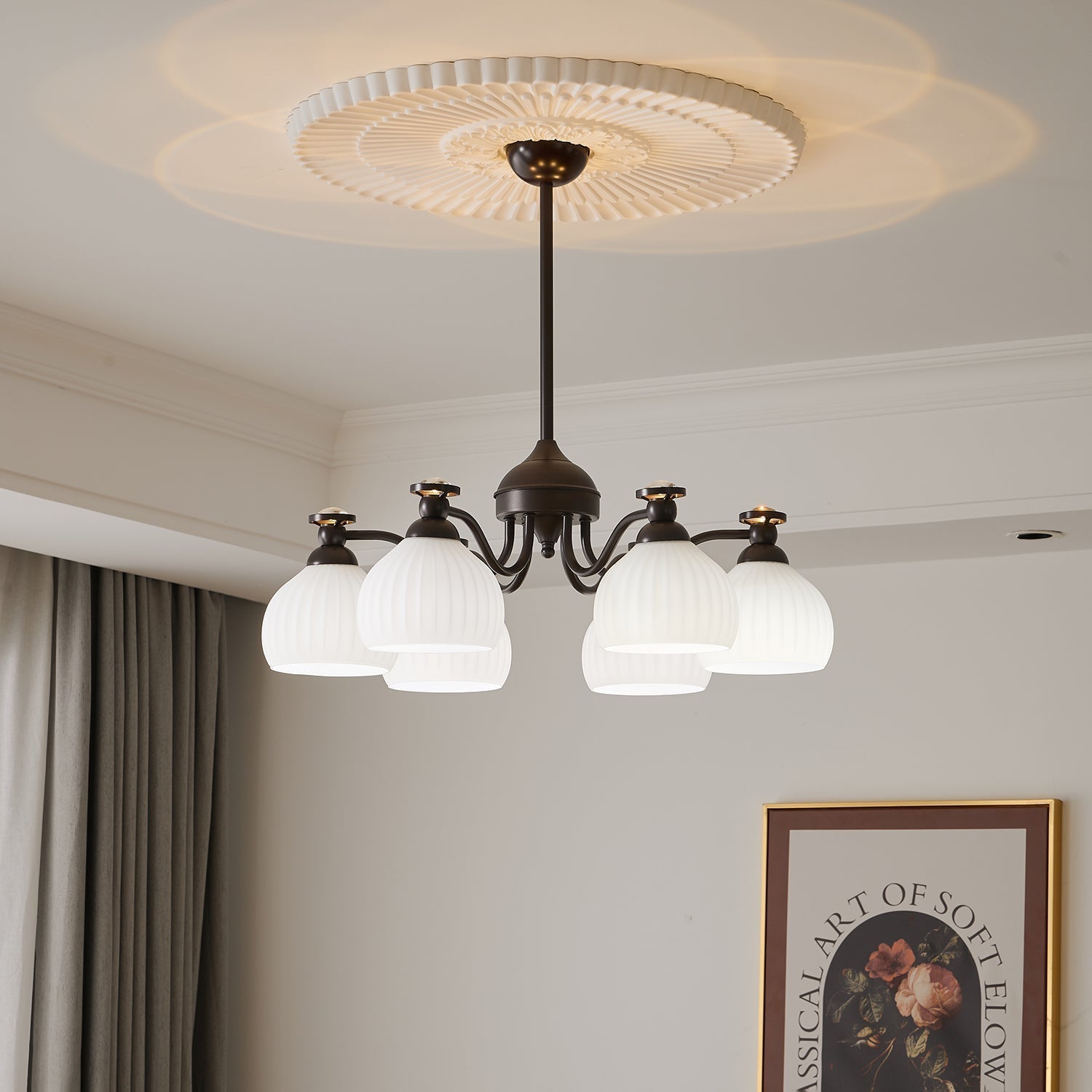 Calaeor Premium Elegance Glass Chandelier