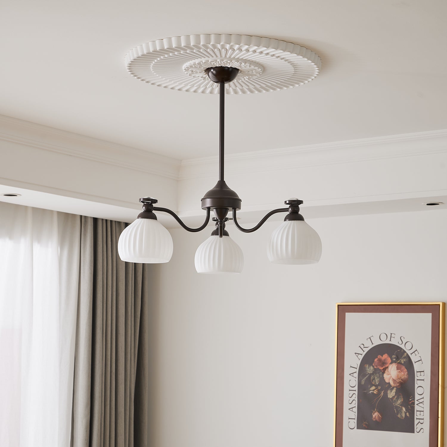 Calaeor Premium Elegance Glass Chandelier