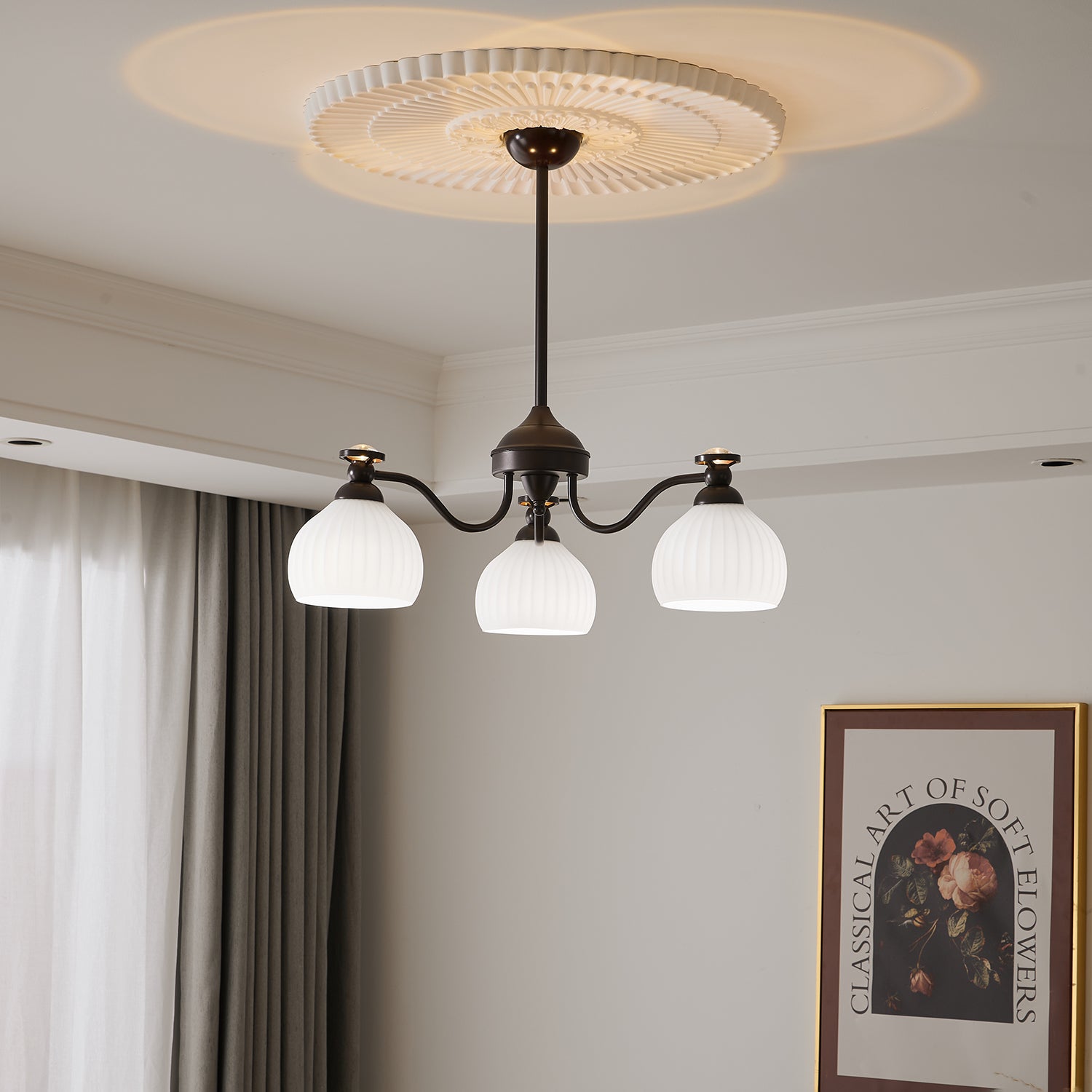 Calaeor Premium Elegance Glass Chandelier