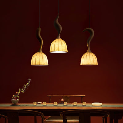 Colire Creativity Twisted Wood Pendant Light