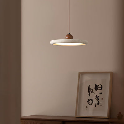 Valaielle Disc Sphere Travertine Pendant Light