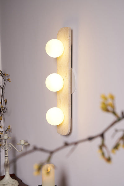 Serearia Minimalist Travertine Plug-In Wall Light