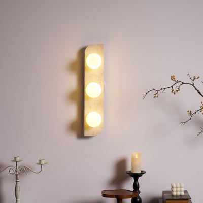 Serearia Minimalist Travertine Plug-In Wall Light