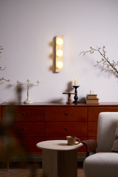 Serearia Minimalist Travertine Plug-In Wall Light