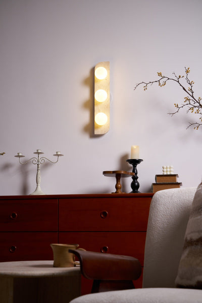 Serearia Minimalist Travertine Plug-In Wall Light