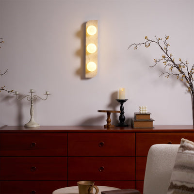 Serearia Minimalist Travertine Plug-In Wall Light