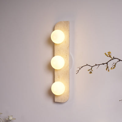 Serearia Minimalist Travertine Plug-In Wall Light