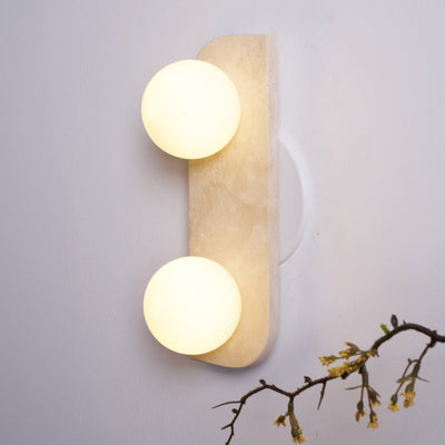 Serearia Minimalist Travertine Plug-In Wall Light