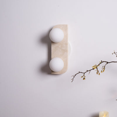 Serearia Minimalist Travertine Plug-In Wall Light