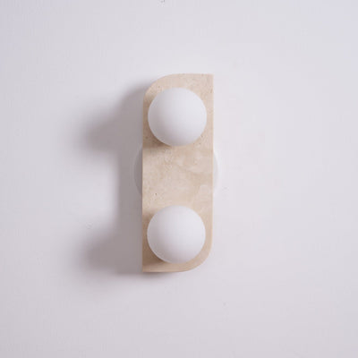 Serearia Minimalist Travertine Plug-In Wall Light