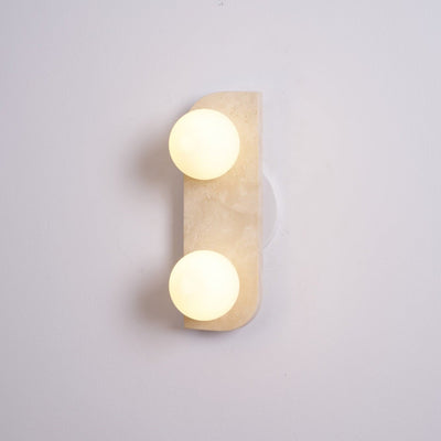 Serearia Minimalist Travertine Plug-In Wall Light
