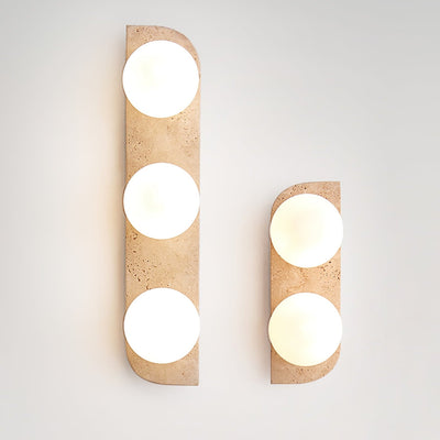 Serearia Minimalist Travertine Plug-In Wall Light