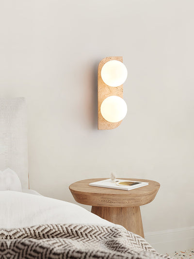 Serearia Minimalist Travertine Plug-In Wall Light