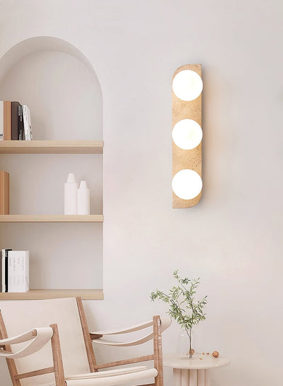 Serearia Minimalist Travertine Plug-In Wall Light