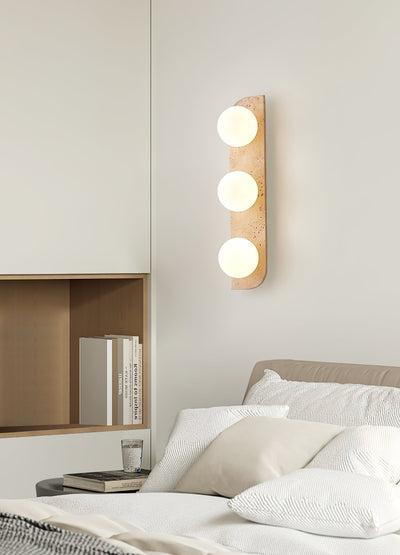 Serearia Minimalist Travertine Plug-In Wall Light