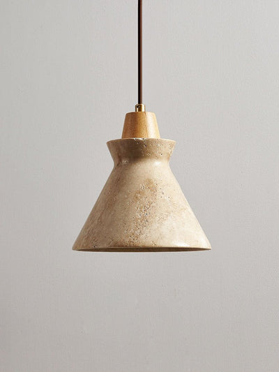 Ember Travertine Cone Pendant Lamp
