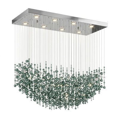 Rainfall Crystal Emerald Green Clear Customize Chandelier