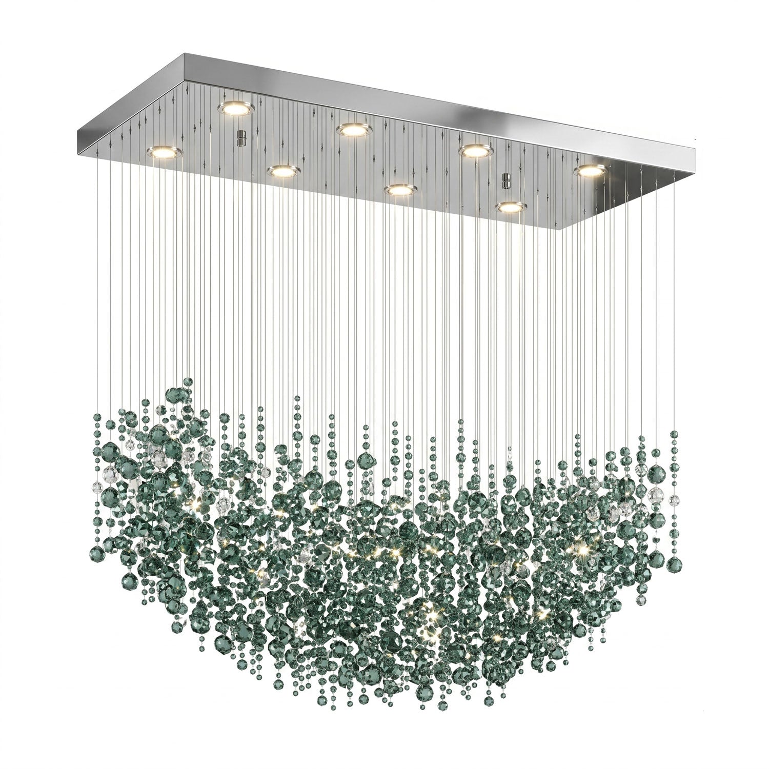 Rainfall Crystal Emerald Green Clear Customize Chandelier