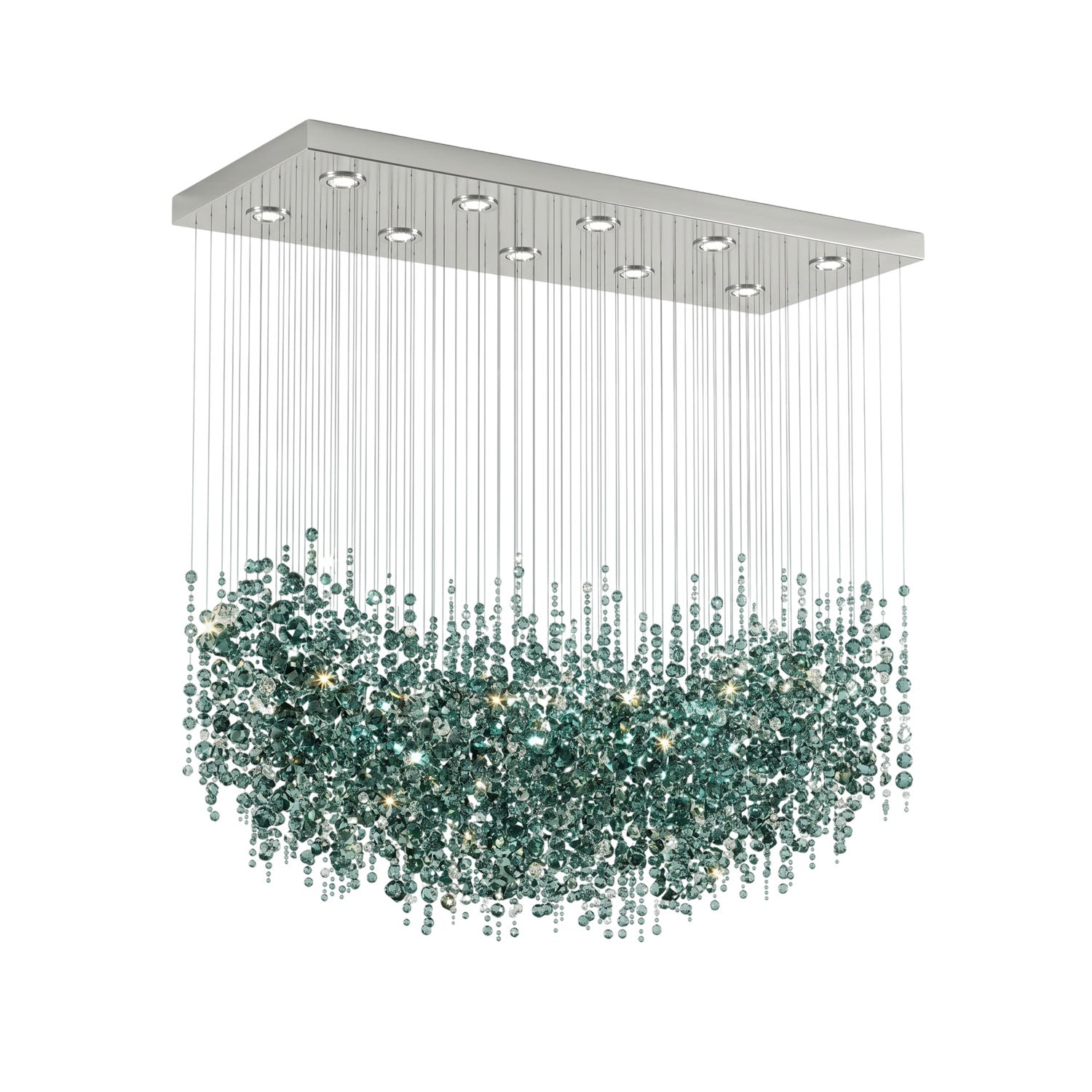 Rainfall Crystal Emerald Green Clear Customize Chandelier