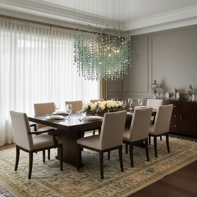 Rainfall Crystal Emerald Green Clear Customize Chandelier