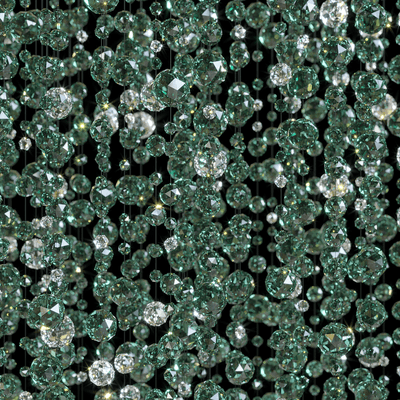 Rainfall Crystal Emerald Green Clear Customize Chandelier