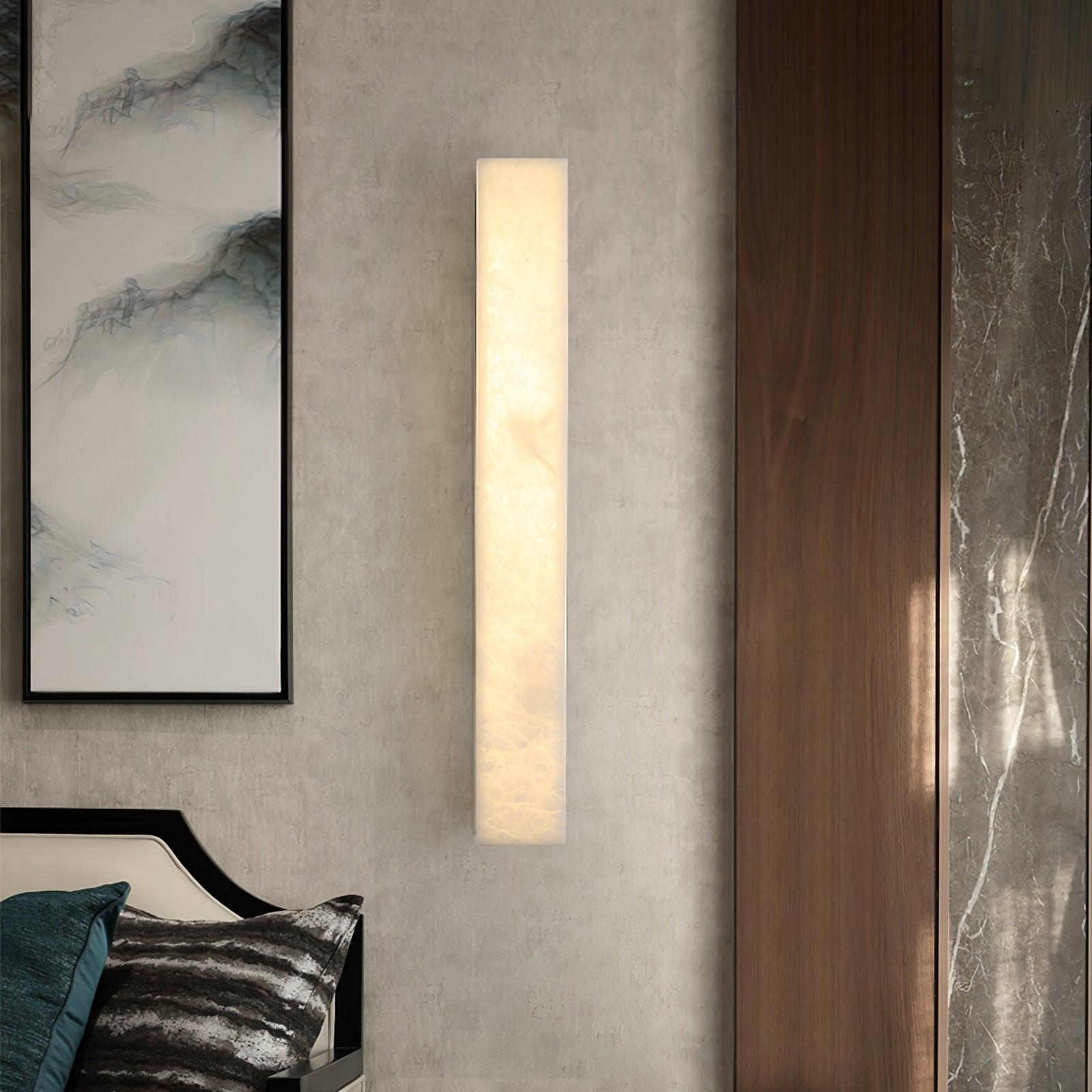 Nivearia Minimalist Alabaster Wall Lamp Rectangular