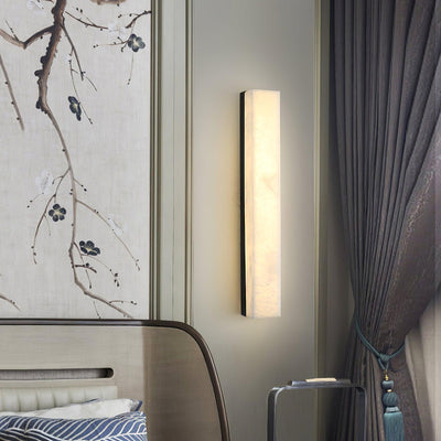 Nivearia Minimalist Alabaster Wall Lamp Rectangular