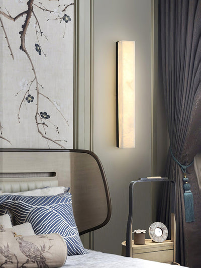 Nivivette Pillar Alabaster Wall Lamp