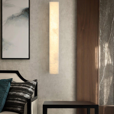 Kristy Linear Brass  Alabaster Wall Lamp