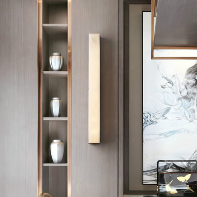Nivearia Minimalist Alabaster Wall Lamp Rectangular