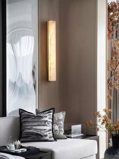 Nivearia Minimalist Alabaster Wall Lamp Rectangular
