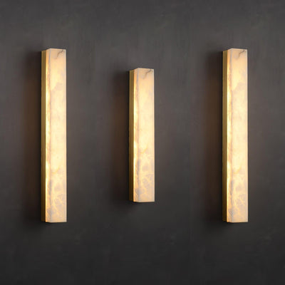 Nivearia Minimalist Alabaster Wall Lamp Rectangular