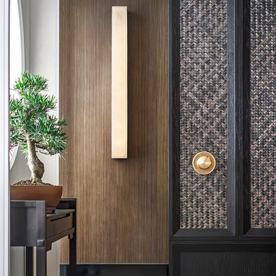Kristy Linear Brass  Alabaster Wall Lamp