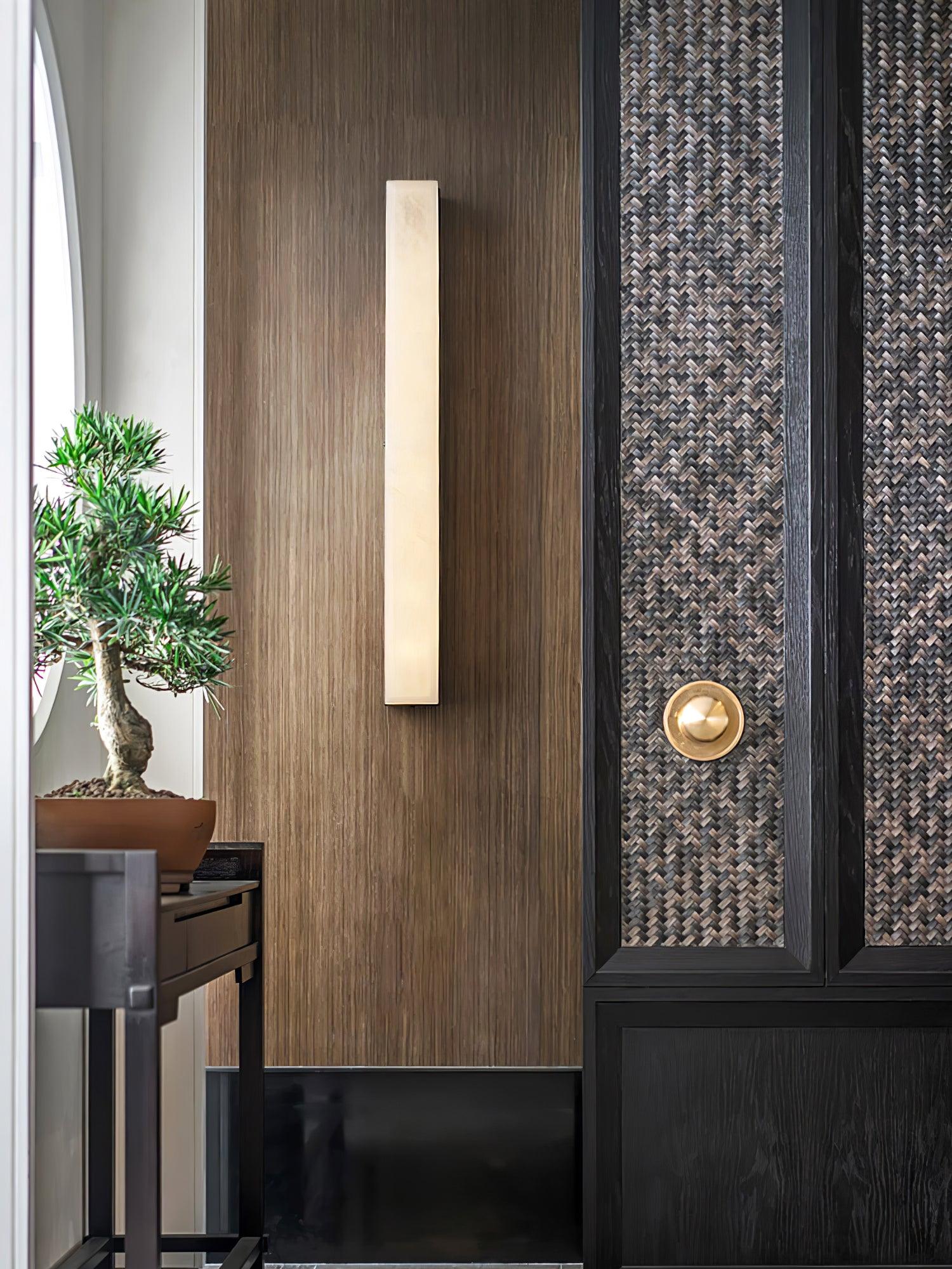 Nivearia Minimalist Alabaster Wall Lamp Rectangular