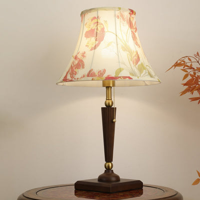 Zarw Wood & Fabric Table Lamp